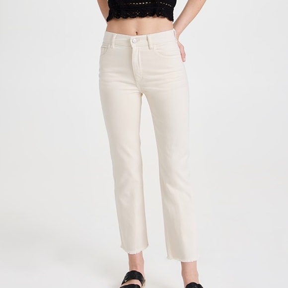 DL1961 Denim - DL1961 Patti High Rise Straight Jeans in Ecru - size 32 - NEW